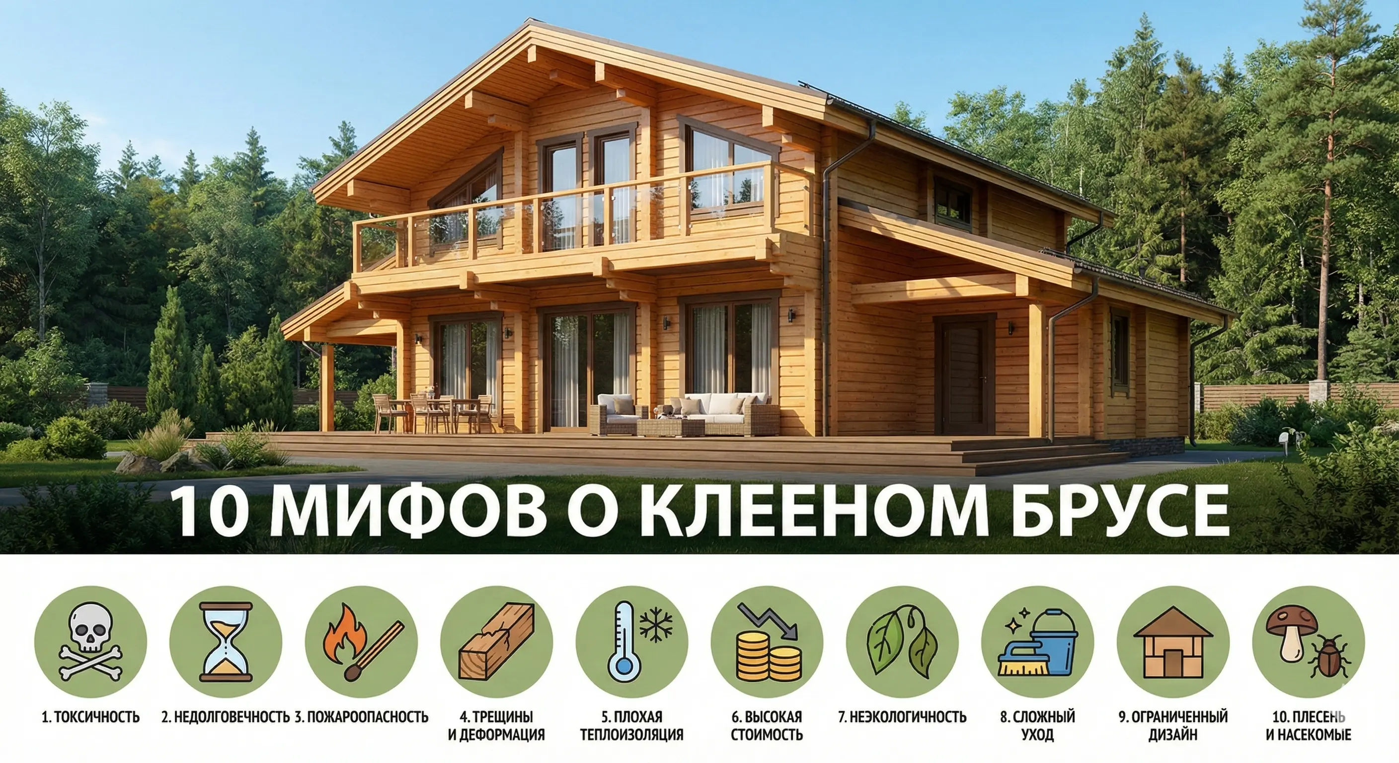10 мифов о клееном брусе