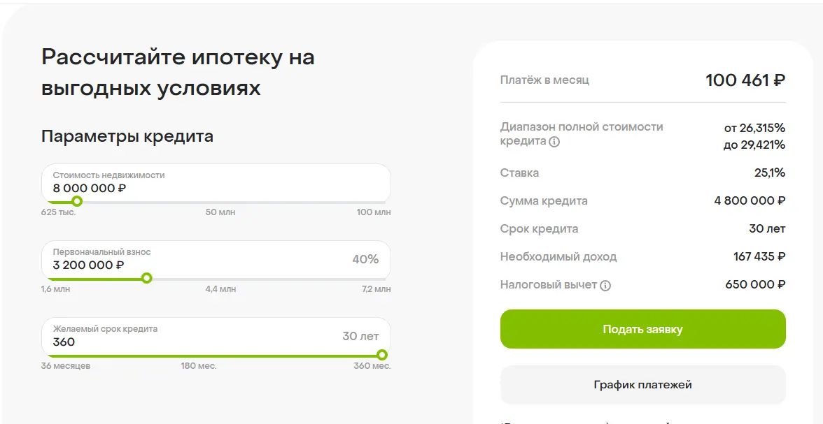 Построить дом в ипотеку Дом.рф калькулятор