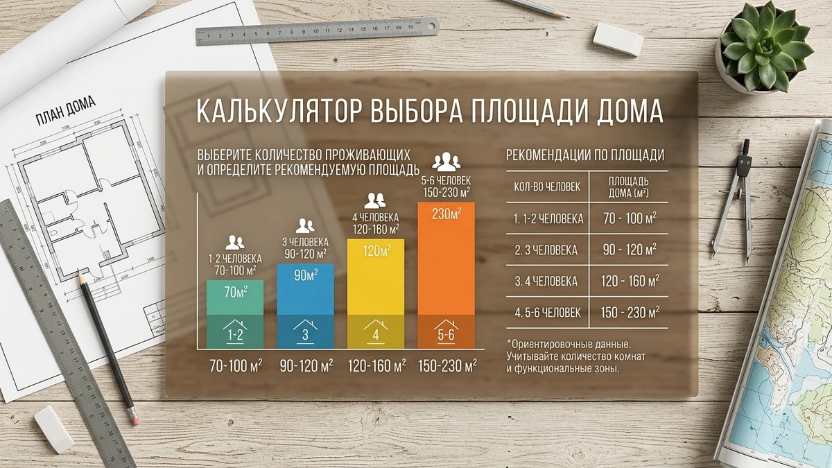 Матрица расчета площади дома калькулятор состав семьи проекты HOLZBAU
