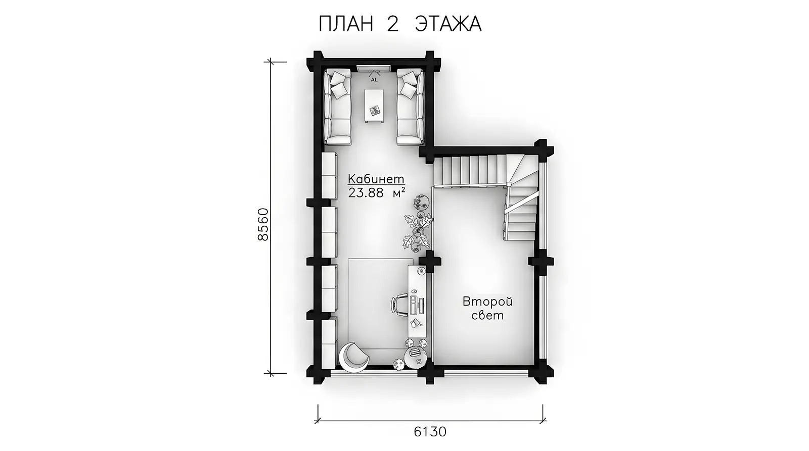 2 этаж проекта дома Zenith (НВ-136)
