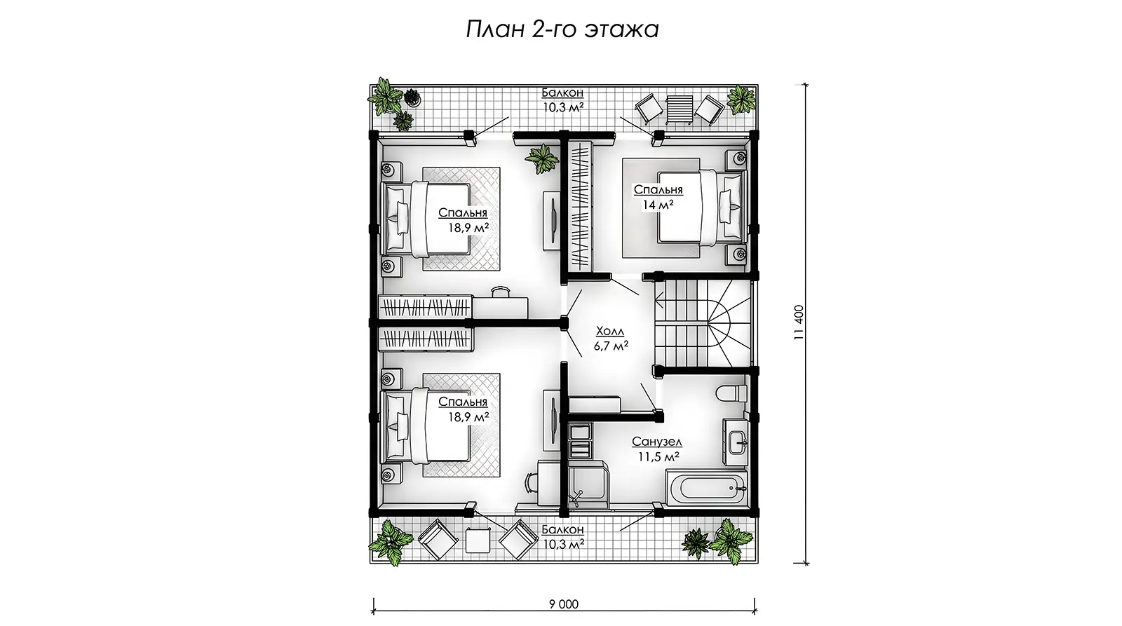 Планировка фахверкового дома Atria, схема 2