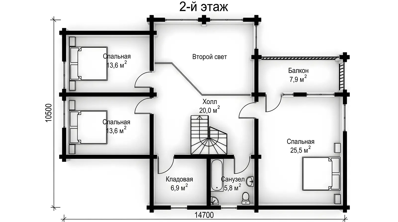 2 этаж проекта дома Ardea (НВ-256)