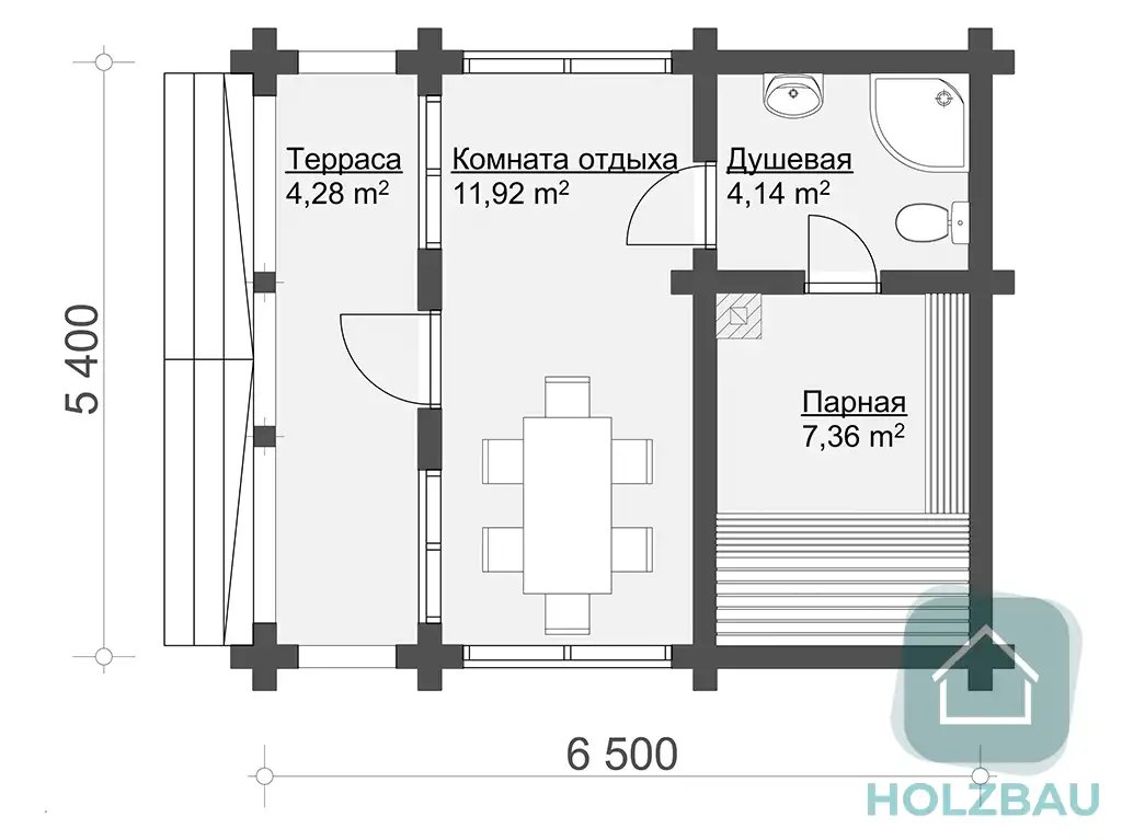 1 этаж проекта дома Fiora (НВ-28-1)